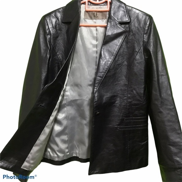 Karl Lagerfeld Leather Blazer - Picture 2 of 7